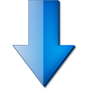 Fleche bas bleue icon